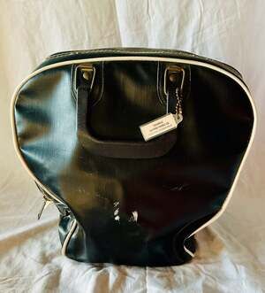 Vintage Triangle Leather Goods Co. Black Vinyl Bowling Ball Bag